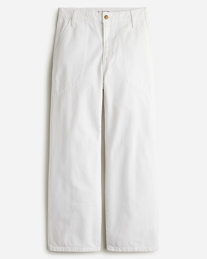 Sailor slim wide-leg jean in white | J. Crew US