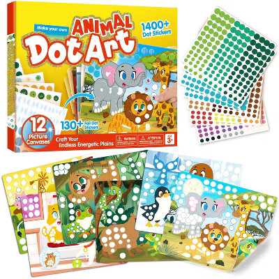 Joyfy Animal Dot Art Kit for Kids 3-7, No Mess Sticker Arts and Crafts, Creative DIY Activity Toy... | Target