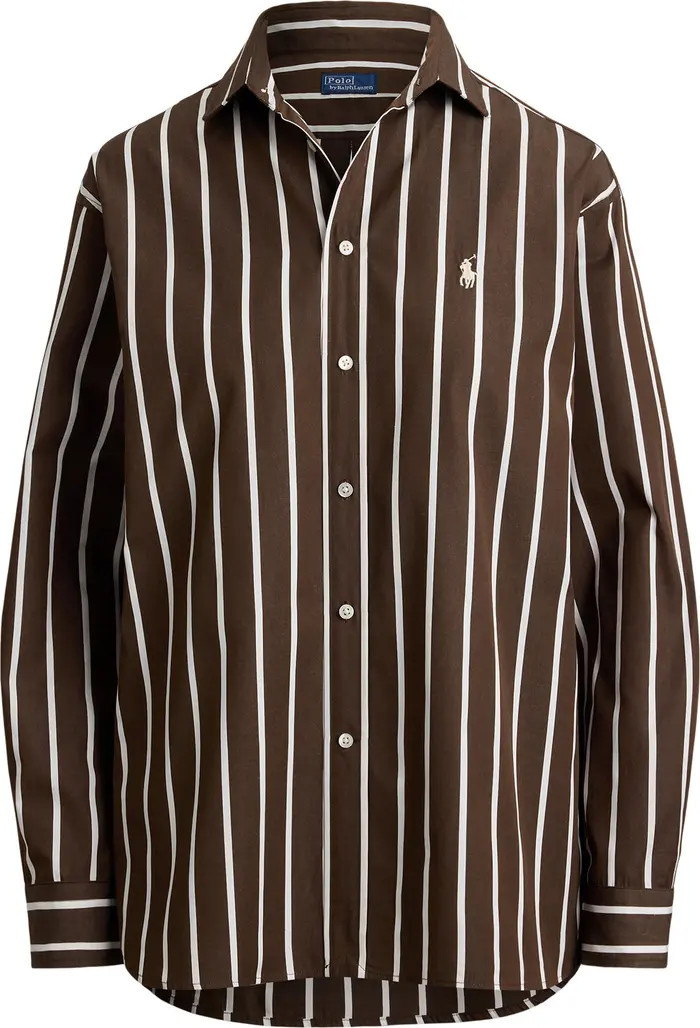 Relaxed Fit Stripe Cotton Button-Up Shirt | Nordstrom
