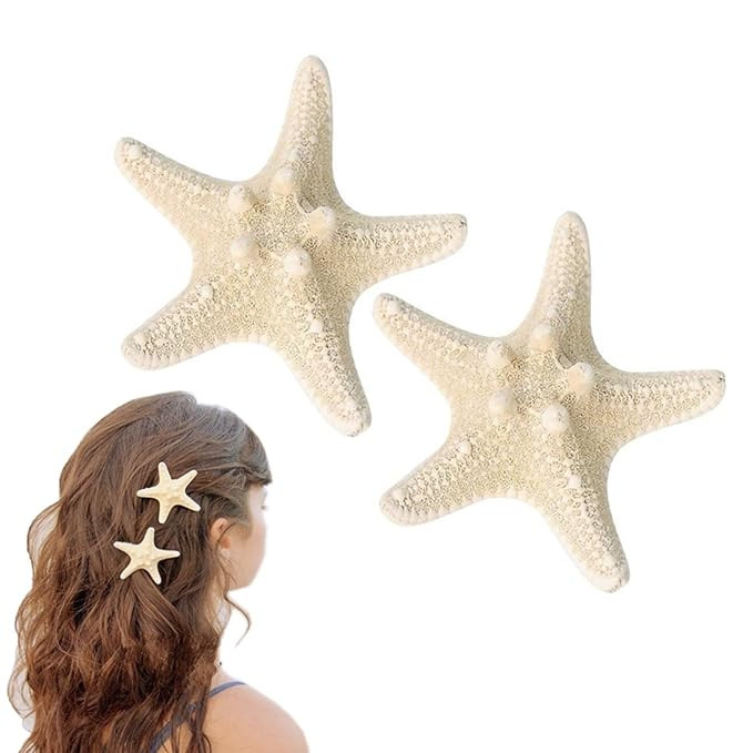 OBTANIM 2 Pcs Starfish Hair Clip Resin Beach Sea Star Hair Pins Mermaid Hair Clips Accessories fo... | Amazon (US)