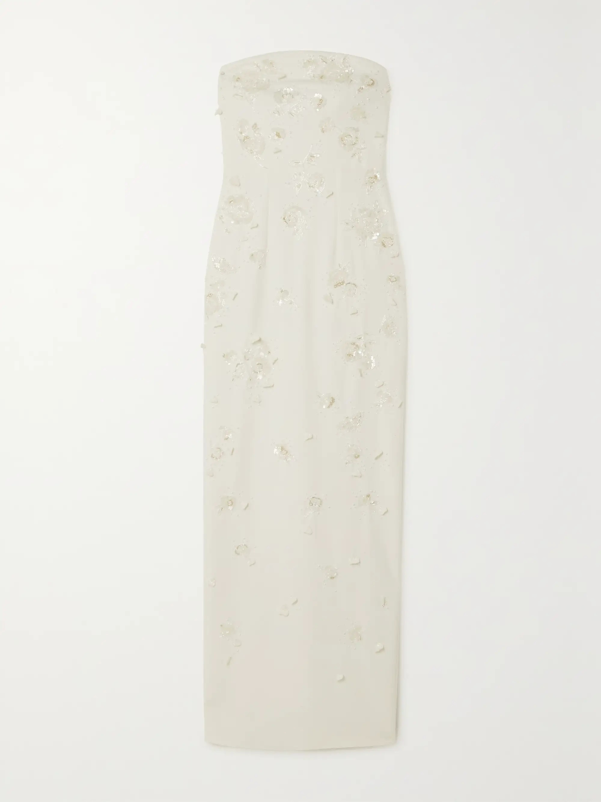 Strapless embellished stretch-crepe gown | NET-A-PORTER (US)