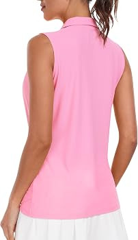 AIRIKE Golf Polo Shirts for Women Sleeveless Summer Sports Athletic Fashionable Workwear-Quick Dr... | Amazon (US)