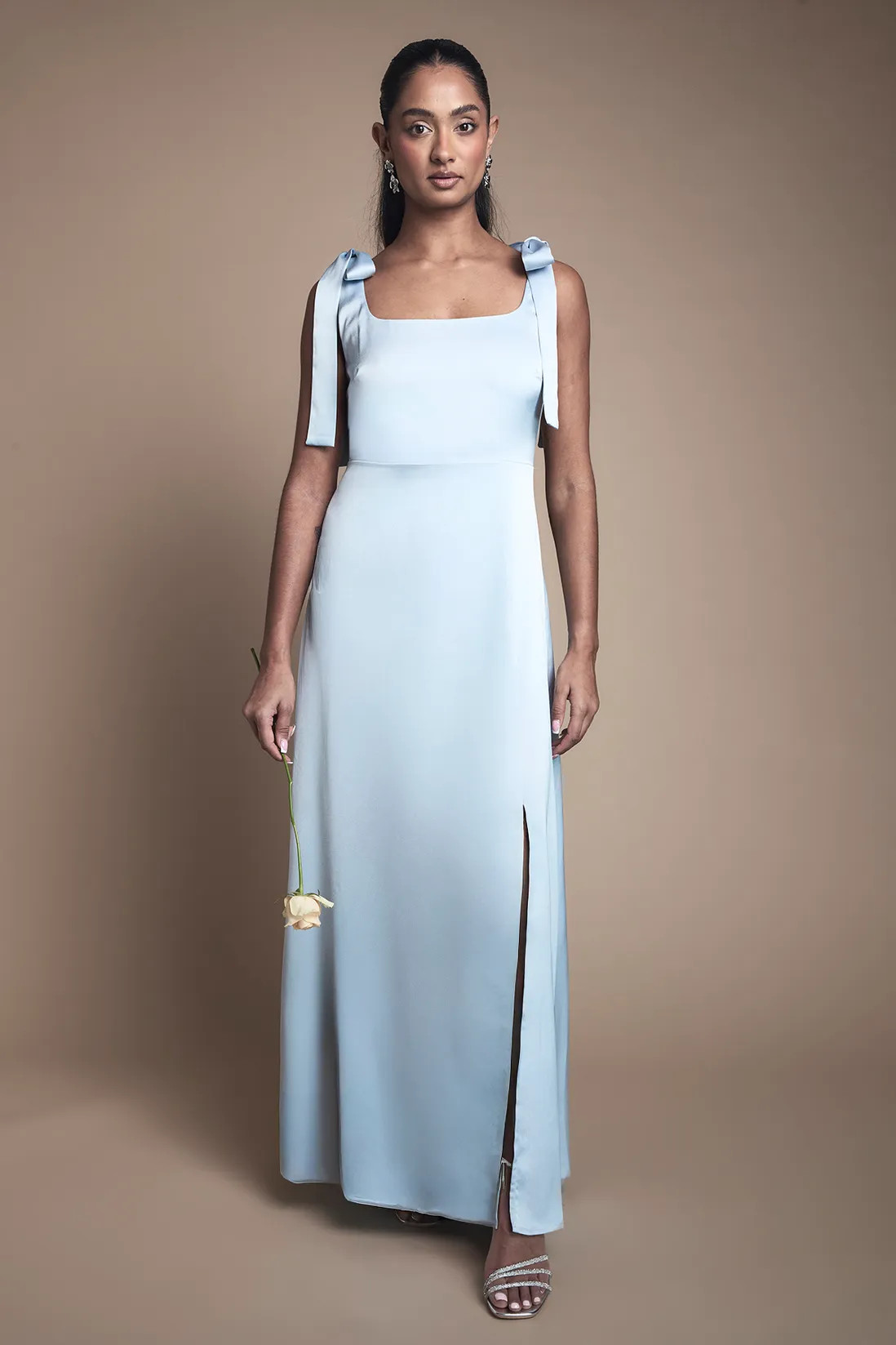 Dresses | Satin Tie Shoulder Midi Bridesmaids Dress | Oasis | Debenhams UK