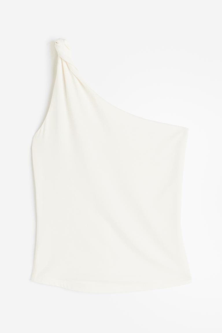 One-Shoulder-Top - Weiß - Ladies | H&M DE | H&M (DE, AT, CH, NL, FI)