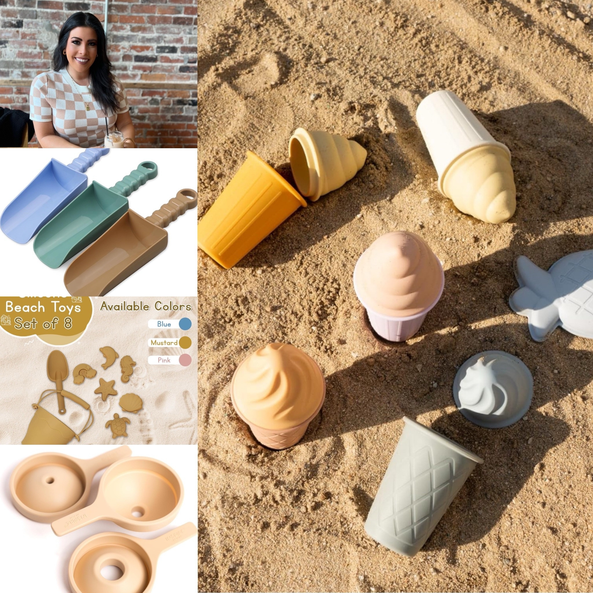 Neutral sand toys are just so aesthetically pleasing. 🌊

Loving the funnels & ice cream cones! 🍦

We stock up on new sand toys every year! Not if your time, the beach is calling! 📞