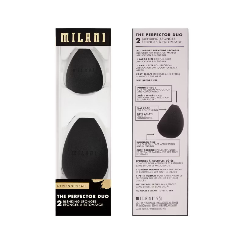 Milani The Perfector Duo Blending Sponges 120 - Black - 2ct | Target