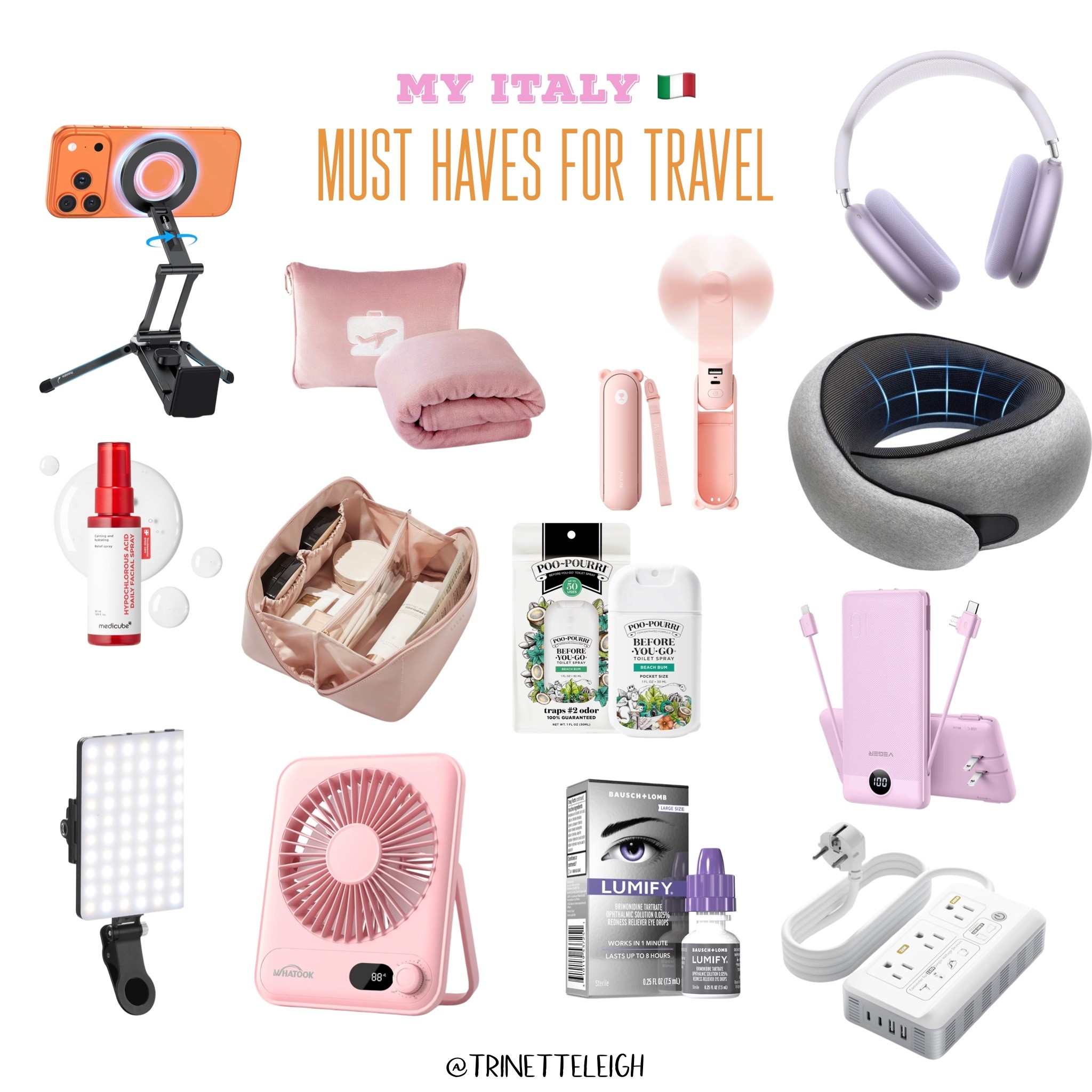 My Italy must haves for travel. Perfect travel essentials. Flight must haves.

#LTKTravel #LTKselfcare #LTKvlog