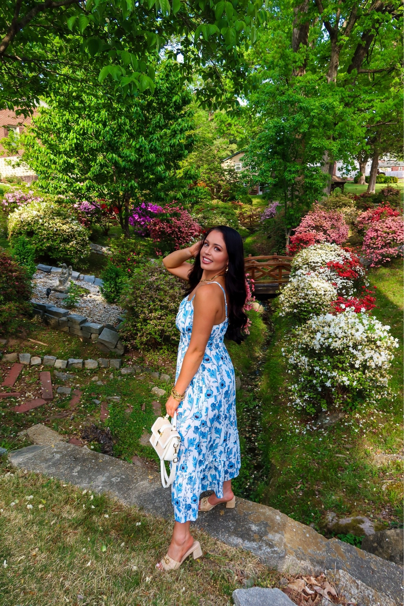 Under $30 Amazon floral maxi dress (medium, 10+ colors, super soft), raffia heels and rattan purse #founditonamazon perfect for a bridal or baby shower

#LTKSaleAlert #LTKWedding