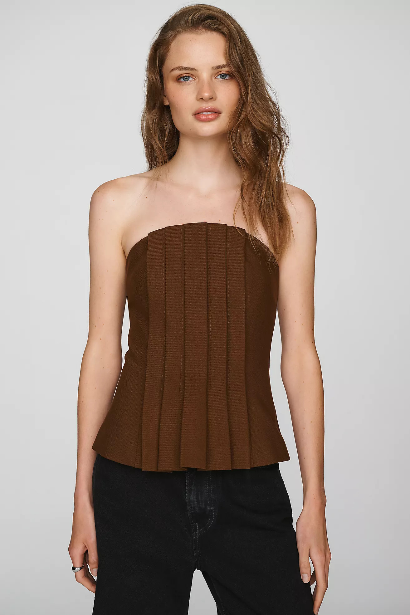 Mare Mare Strapless Plaid Top | Anthropologie (US)