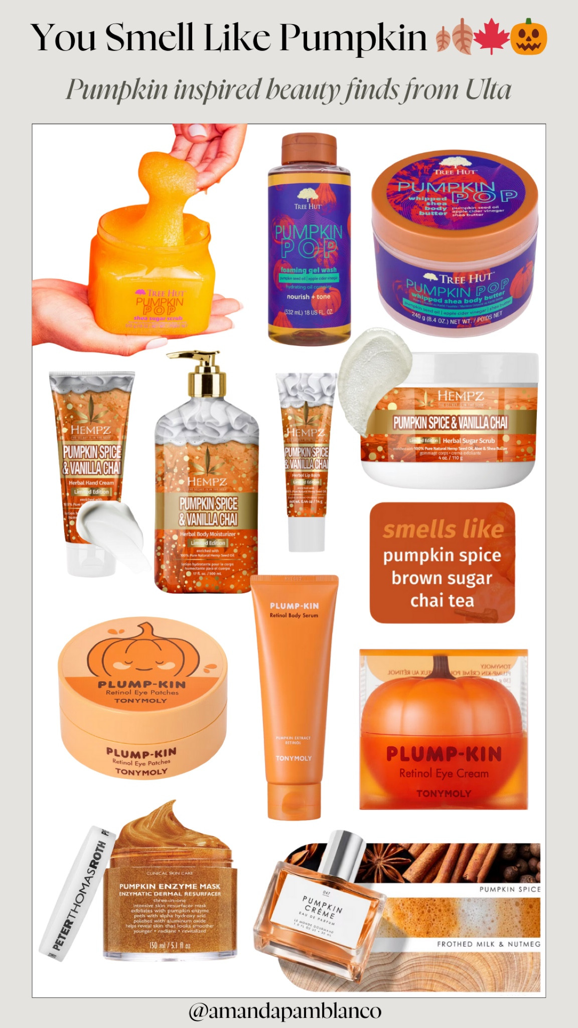 These pumpkin-inspired body care products at Ulta are so good! 

Hempz releases their new pumpkin spice and vanilla chai body care line! It comes in a hand cream, body lotion, sugar scrub and lip gloss. 

Don’t get me started on the pumpkin enzyme mask. It’s one of my holy grail products! 

#LTKSeasonal #LTKBeauty