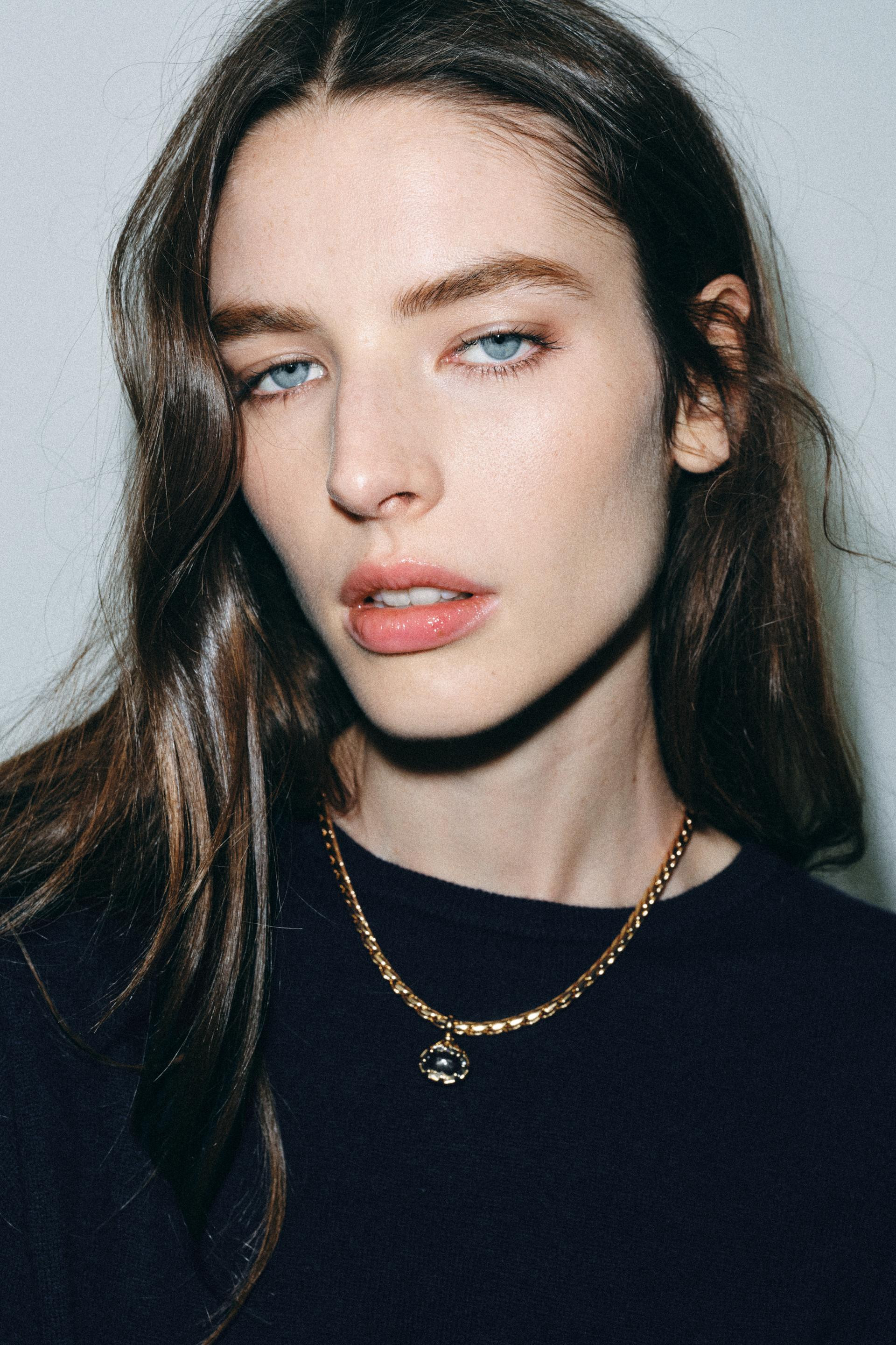 JEWELED CHAIN NECKLACE - Golden - M | Zara US