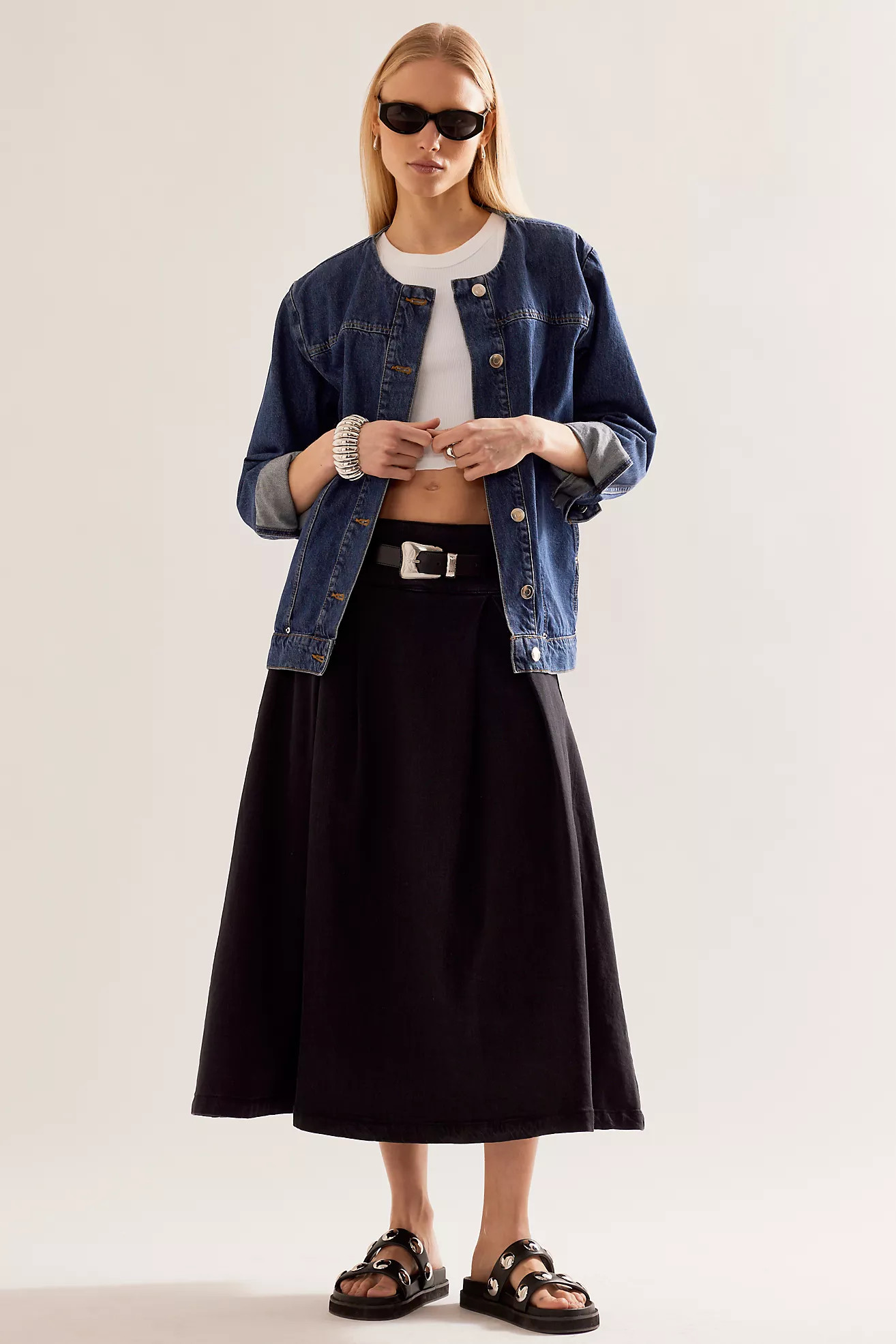 The Darcy Acetate Rounded Rectangular Sunglasses | Anthropologie (UK)