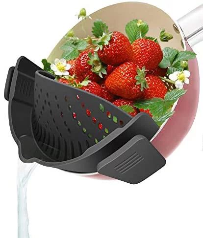 YEVIOR Clip on Strainer for Pots Pan Pasta Strainer, Silicone Food Strainer Hands-Free Pan Strain... | Walmart (US)