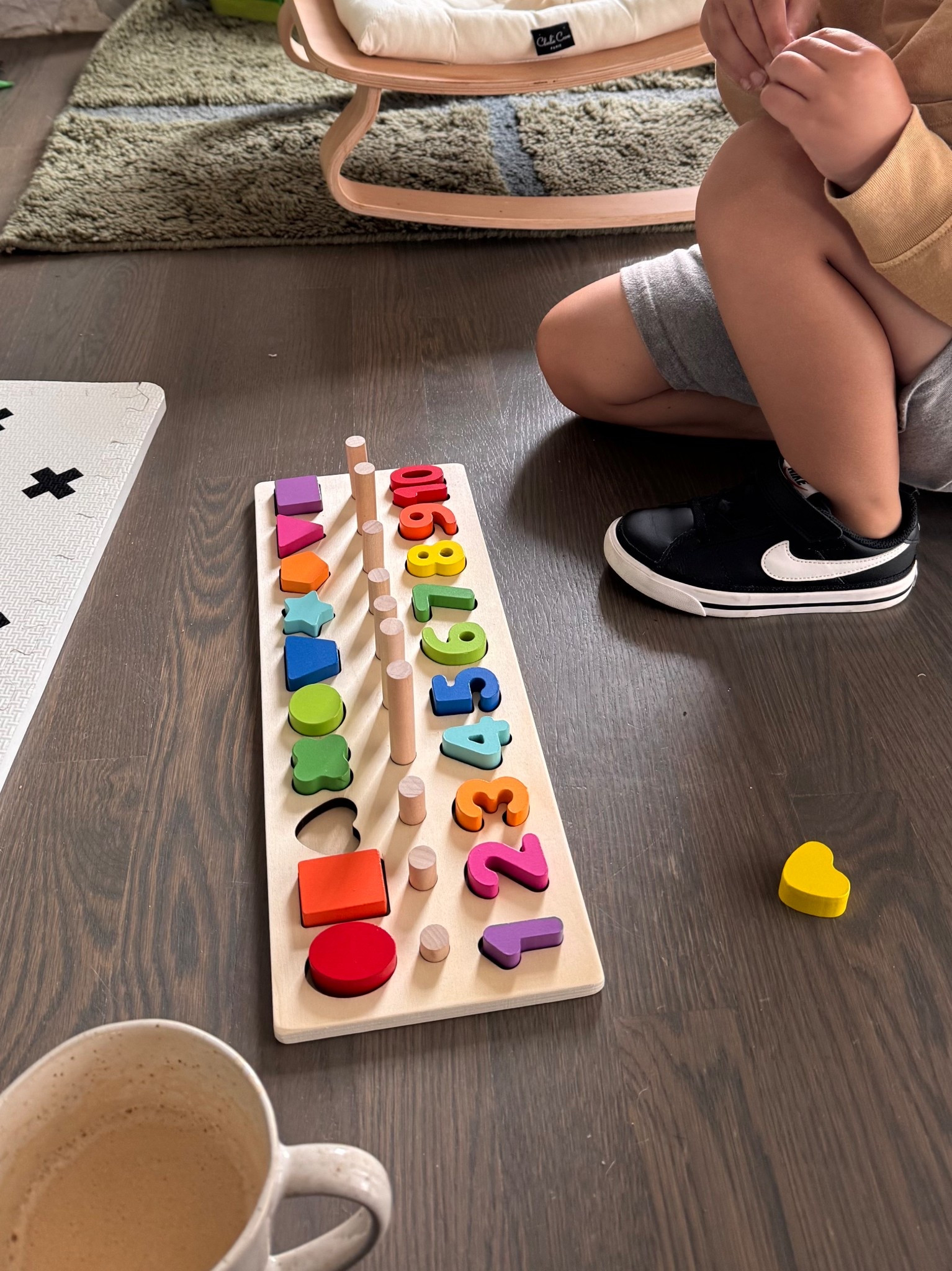 Practice makes perfect! We love this colorful Montessori set to start off our day. #LTKkids