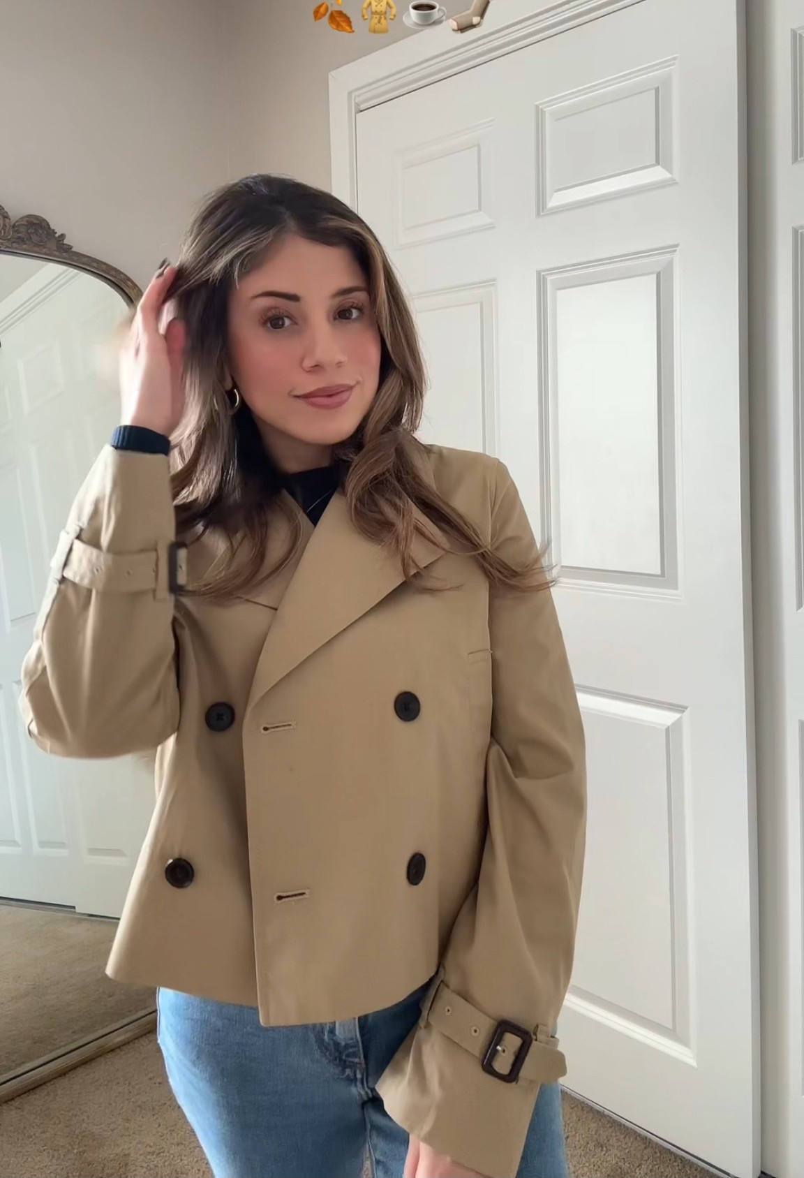 Sale alert - Aritzia cropped trench coat. Fits true to size (wearing 2XS)

#LTKSaleAlert #LTKootd #LTKCyberWeek