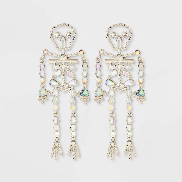 SUGARFIX by BaubleBar 'Bad to the Bone' Statement Earrings - Silver | Target