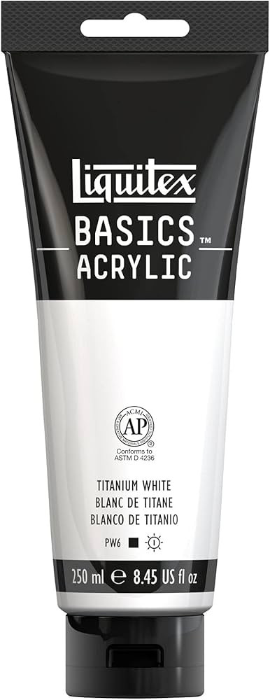 Liquitex BASICS Acrylic Paint, 250ml Tube, Titanium White, 8.45 Fl Oz (Pack of 1) | Amazon (US)