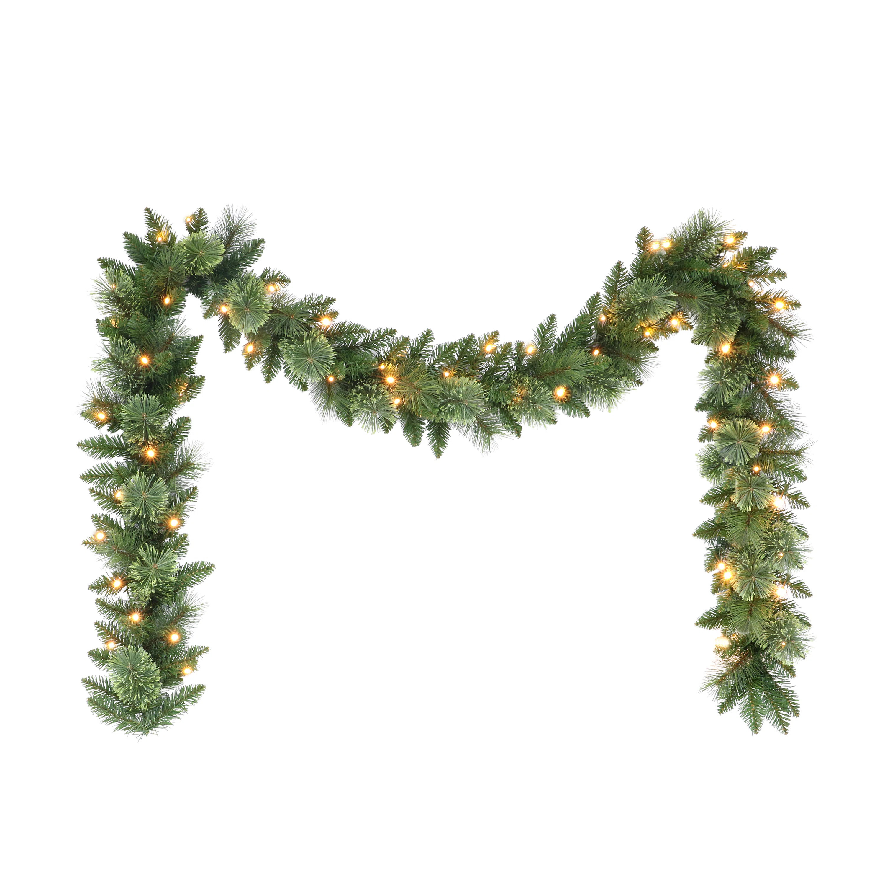 118'' in. Lighted Faux Pine Garland | Wayfair North America