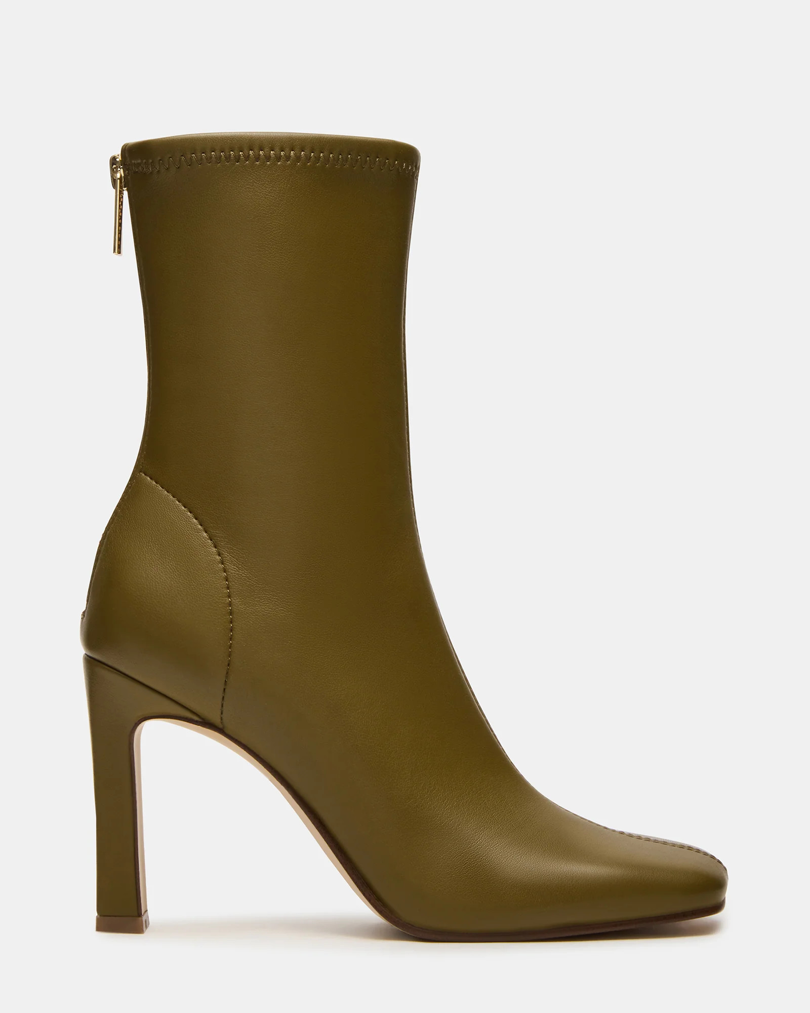 KHELAN Olive Square-Toe Heeled Women's Ankle Boot | Steve Madden (US)