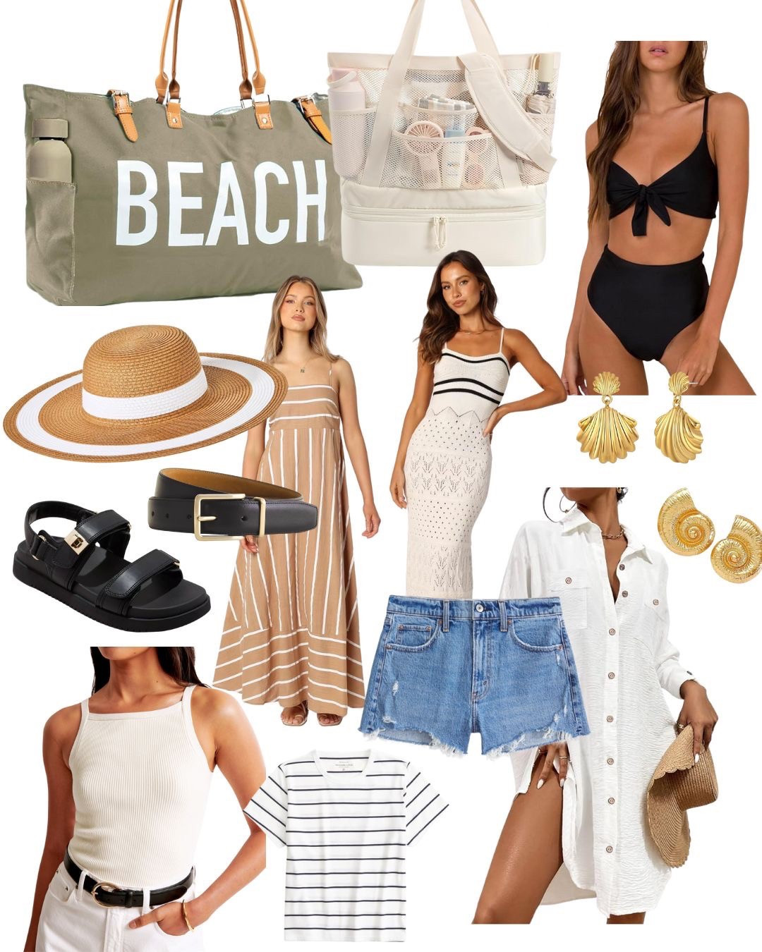 Florida and spring here I come!!! Neutrals black and white stripes and classic is what I am going for this season! Bought a few simple staples to beach and go out in FL next week. #ltkspringbreak 

#LTKTravel #LTKOver40 #LTKSwim