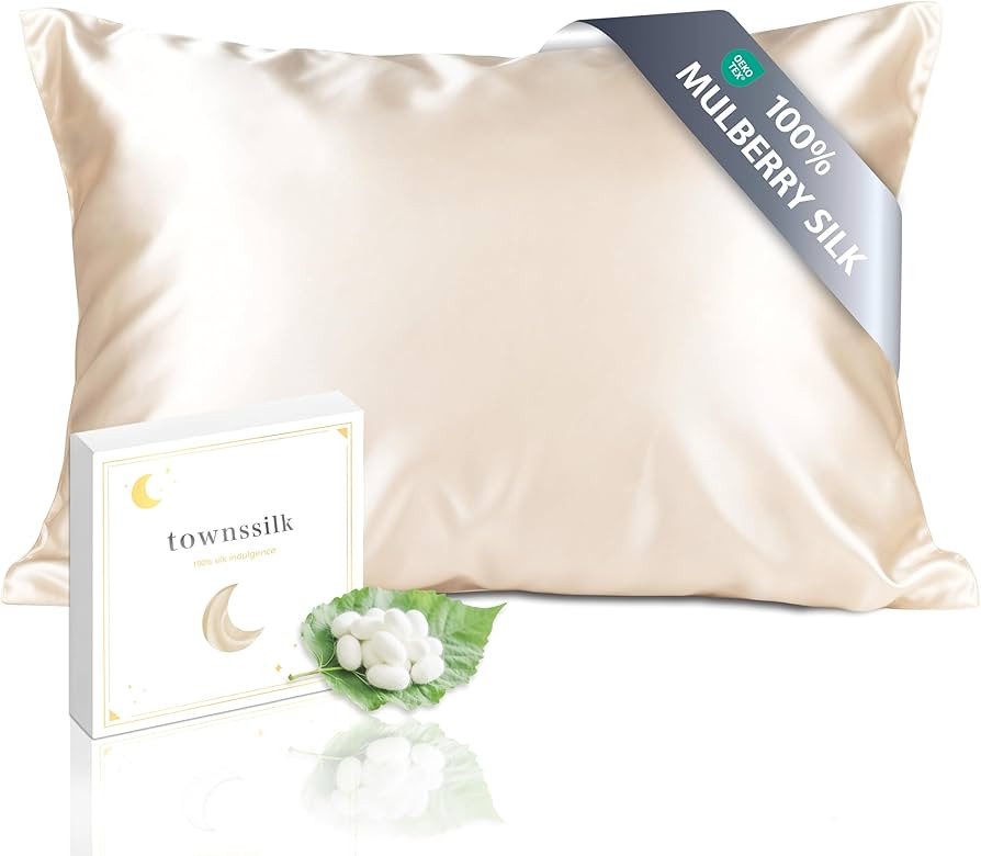 townssilk Kissenbezug, beidseitig aus 100 % 19 Momme, reiner Maulbeerseide, 40 x 80 cm, für Haut... | Amazon (DE)