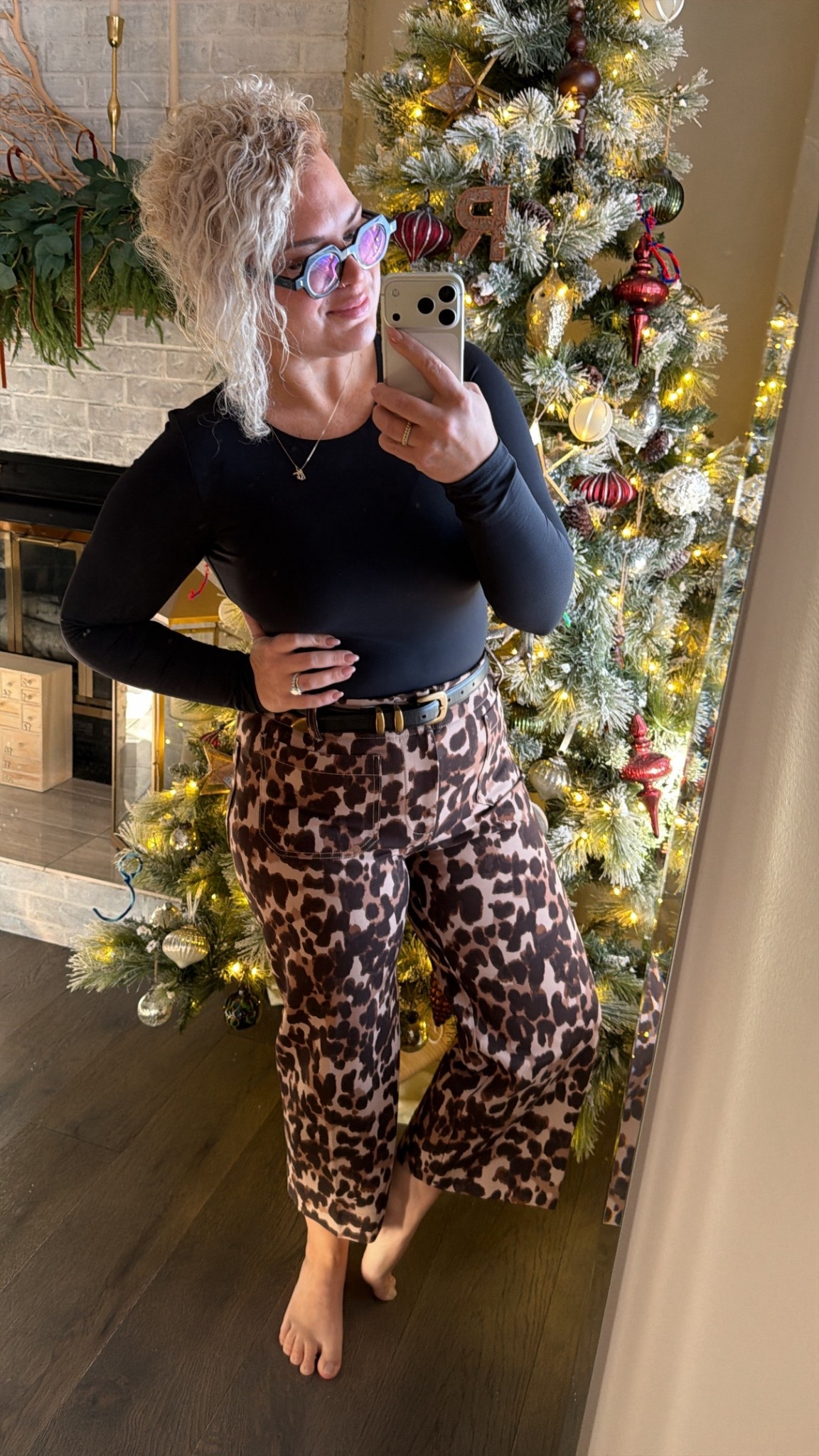 Make it Sunday-best, but make it extremely comfortable! 

Long sleeve is bodysuit. Wearing a medium, and is VERY form fitting. 

Pants are at 28 Petite. Regular waist size and im 5’3. They’re suppose to fit a bit cropped. Very stretchy, light-weight, and SOFT. 

Belt is a staple in my closet. Love the colour options on it and for a decent price. Wearing the Medium  

#LTKstyletip #LTKwinter #LTKholiday