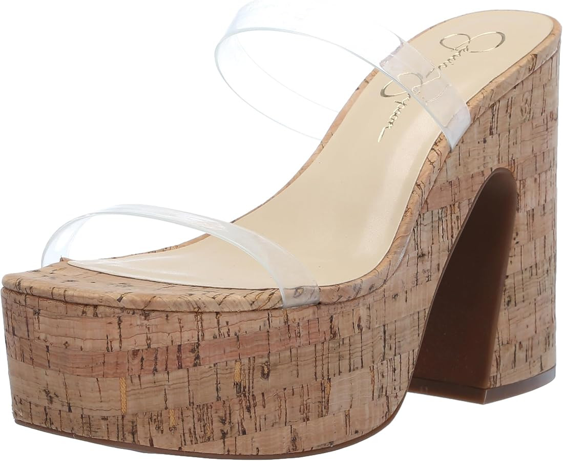 Jessica Simpson Womens Samhita 2 Embellished Shimmer Platform Sandals | Amazon (US)