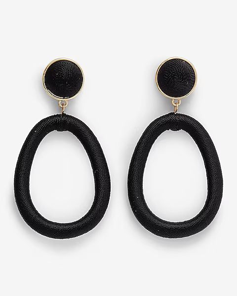 Oval Wrapped Drop Earrings | Express