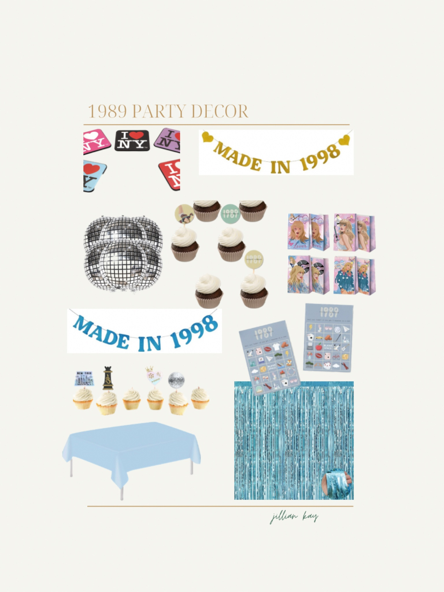 I’m celebrating my 25th along with the release of 1989 Taylor’s Version! 🩵 here’s some decor and party supplies I found for whether you’re also celebrating and birthday taylor style, or celebrating style being released. All from Amazon or Etsy. 

But you bet I’m getting a cute cake and some big 25 balloons 

Ig: @jkyinthesky & @jillianybarra

#taylorswift #swiftie #1989 #taylorswiftalbum #taylorswiftparty #birthdayparty 

#LTKfindsunder50 #LTKparties #LTKHoliday