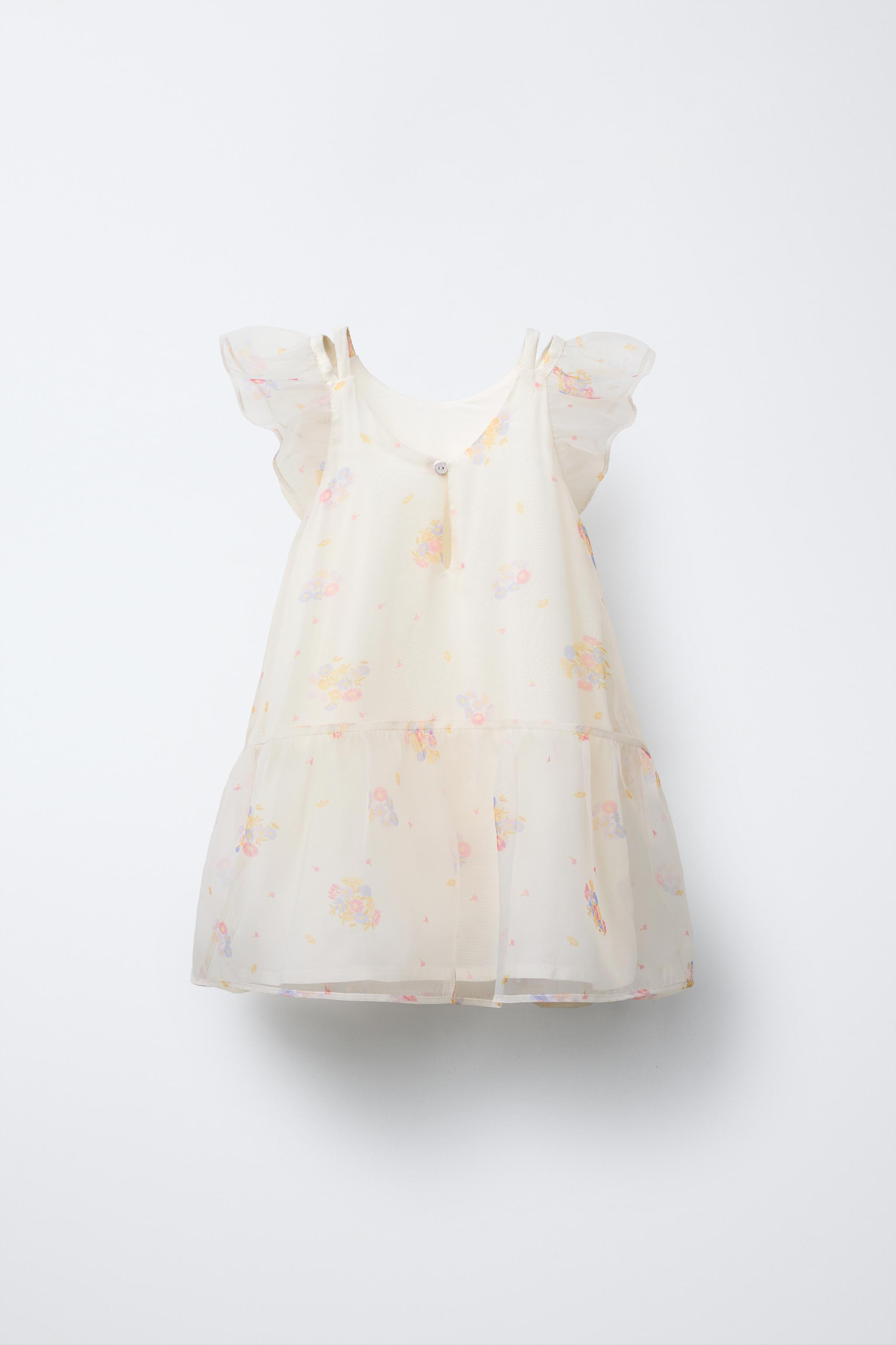 FLORAL PRINT ORGANZA DRESS | Zara US