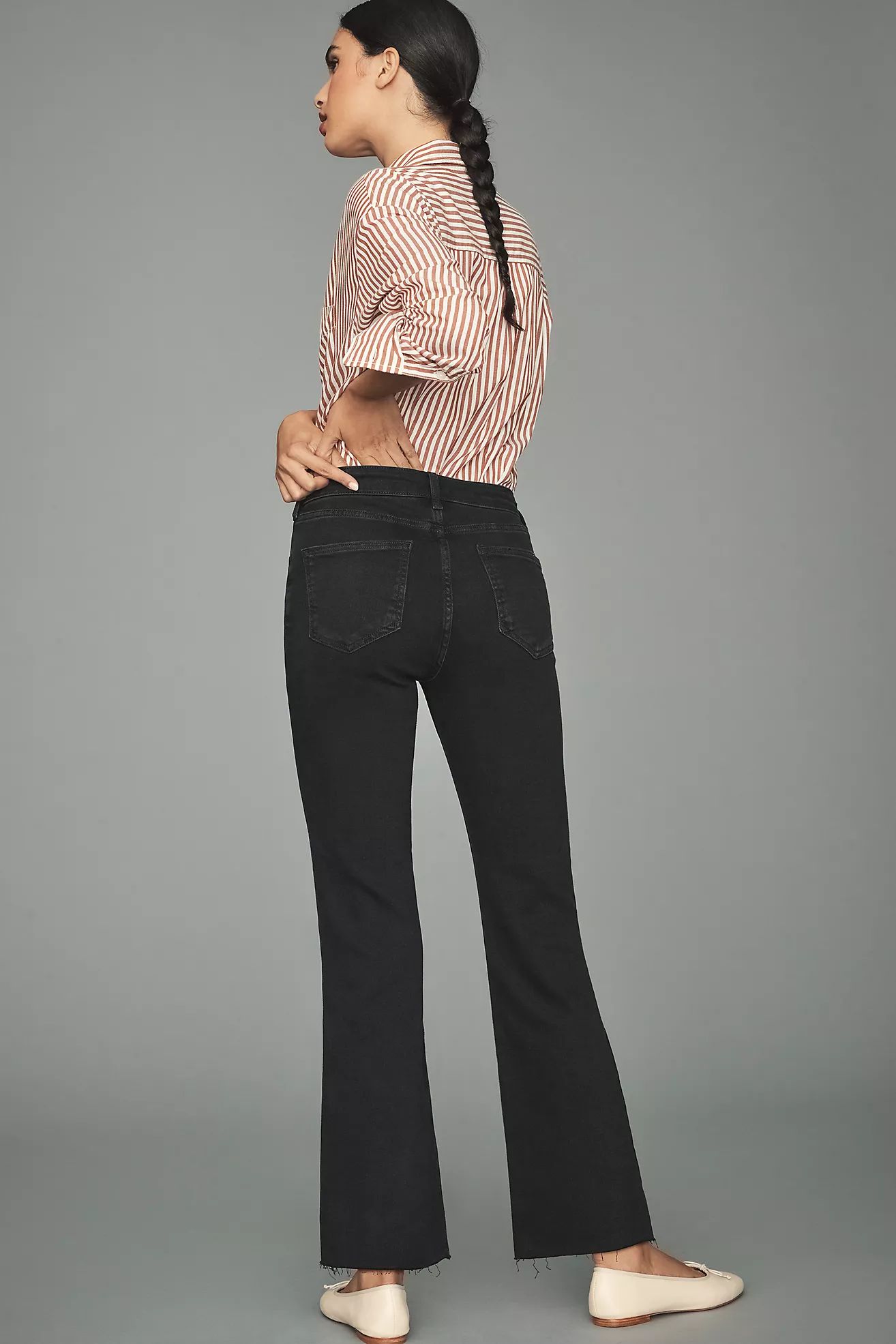 The Yaya Mid-Rise Crop Flare Jeans by Pilcro | Anthropologie (US)