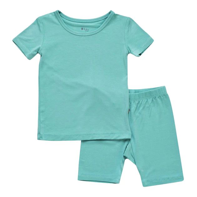 Short Sleeve Toddler Pajama Set in Jade | Kyte BABY