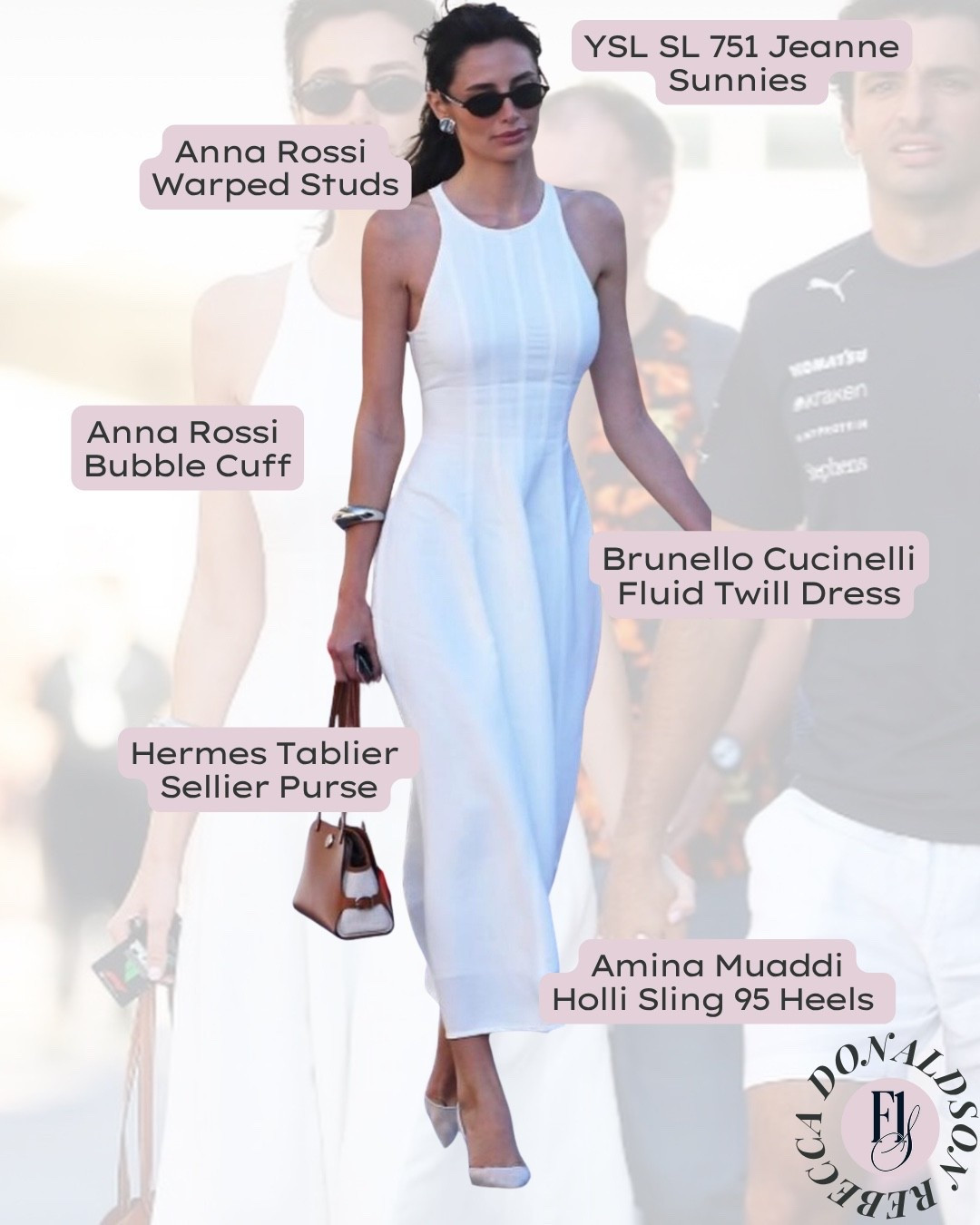 Rebecca Donaldson kept it refined for race day at the Austin GP in a white Brunello Cucinelli dress. Proof that simplicity still wins.

#RebeccaDonaldson #CarlosSainz #AustinGP #F1Styled #BrunelloCucinelli #F1WAGStyle #WAGStyle #f1wag #f1wagfashion #LTKstyle #RaceDayStyle #TexasGP #MinimalChic