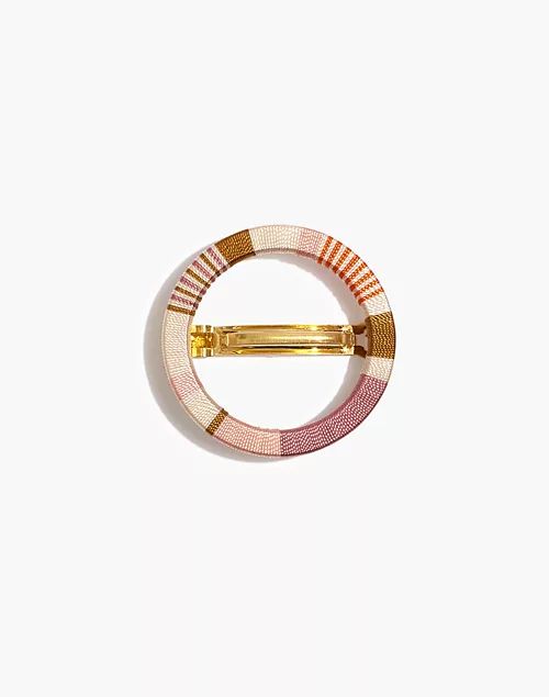 Thread-Wrapped Circle Barrette | Madewell
