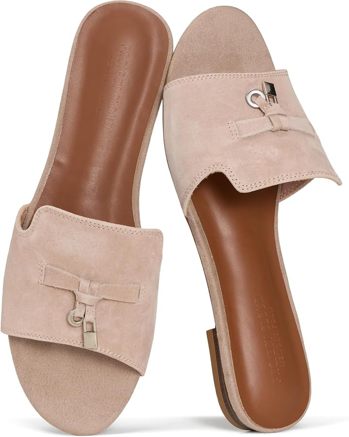 Project Cloud 100% Genuine Leather Dressy Flat Womens Sandals (Cannes) | Amazon (US)