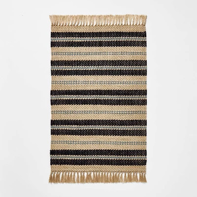 Striped Twill Accent Rug Blue/Tan - Threshold™ designed with Studio McGee | Target