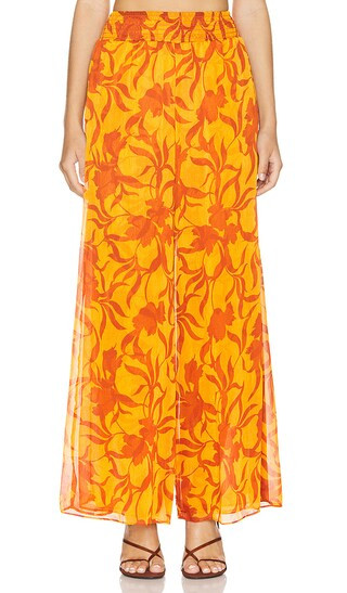 Freda Pants in Atlas Floral Persimmon | Revolve Clothing (Global)