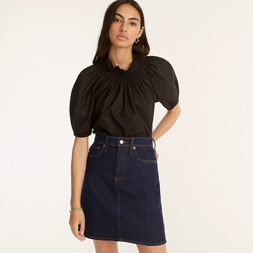 Denim mini skirt in indigo rinse | J. Crew US
