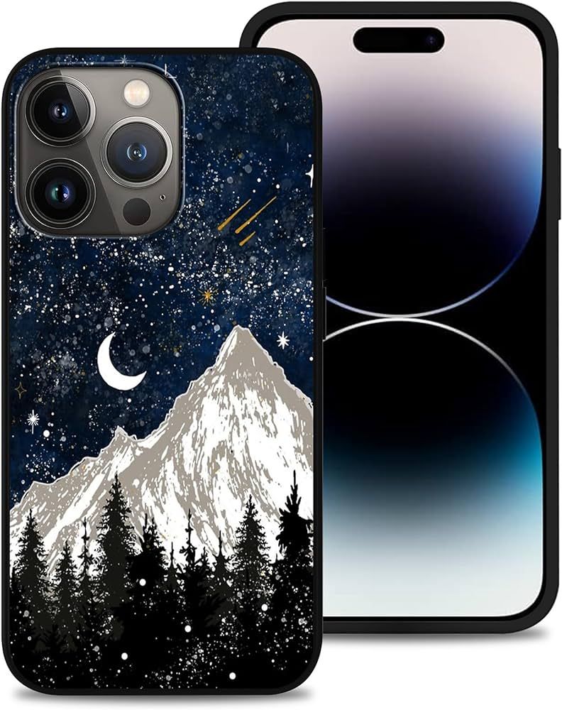 KYNWOGA Phone Case for iPhone 15 Pro Max,Moon Mountain Art Phone Case for Women Girls,Soft TPU Pr... | Amazon (US)