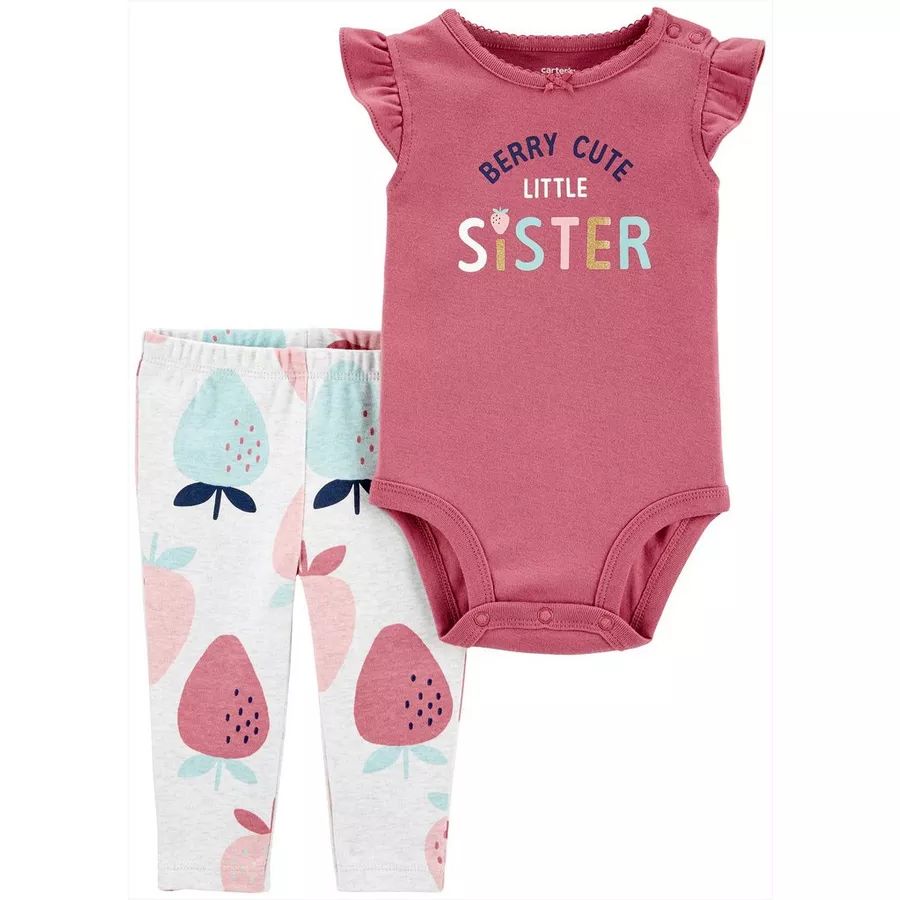 Carters Baby Girls Berry Cute Little Sister Bodysu | Bealls