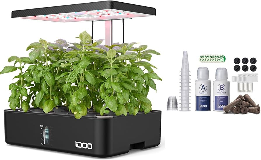 iDOO Hydroponics Growing System Kit 12Pods, Indoor Garden with LED Grow Light, Loved Gift for Gre... | Amazon (US)