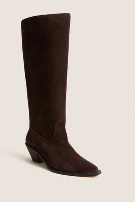 Dark Espresso Suede Willa boots | Tuckernuck (US)
