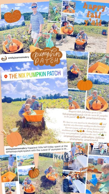 Happiest little fall friday spent at the @thenixpumpkinpatch with the cutest lil’ pumpkin in the patch!! 🎃👼🏼🫶🏽 #pumpkinpatchseason 

We have so very much to be thankful for 🥰 and had the very best time soaking in this beautiful harvest season with one of our favorite fall traditions of all 🍂🤗🍁 - letting Judson pick his very own pumpkins right from the vine!! 🌱🚜✨ #nixpumpkinpatch #falltraditions #fallfriday #fridayfamday #pumpkinpatch 

#LTKSeasonal #LTKfamily