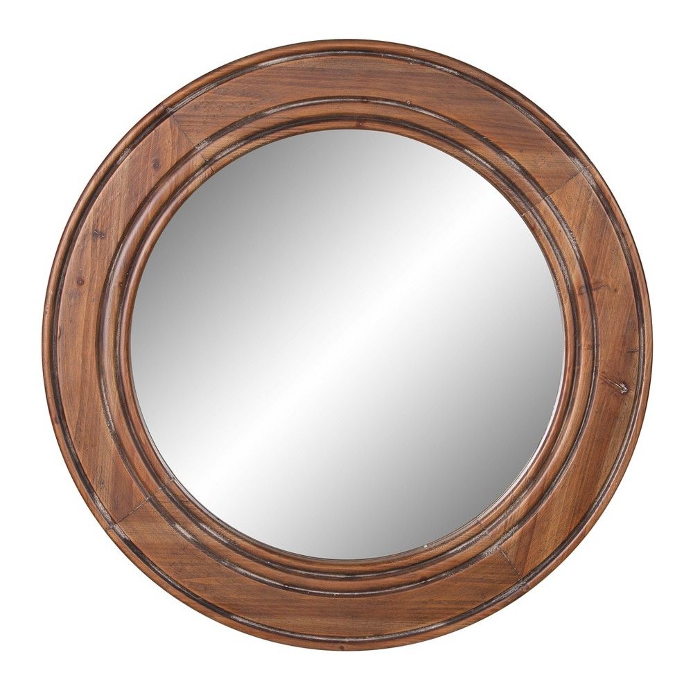 31.5"" Reclaimed Wood Large Wall Accent Mirror Brown - Patton Wall Decor | Target