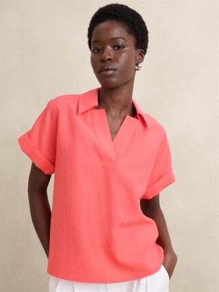 Collar-Neck Top | Banana Republic Factory