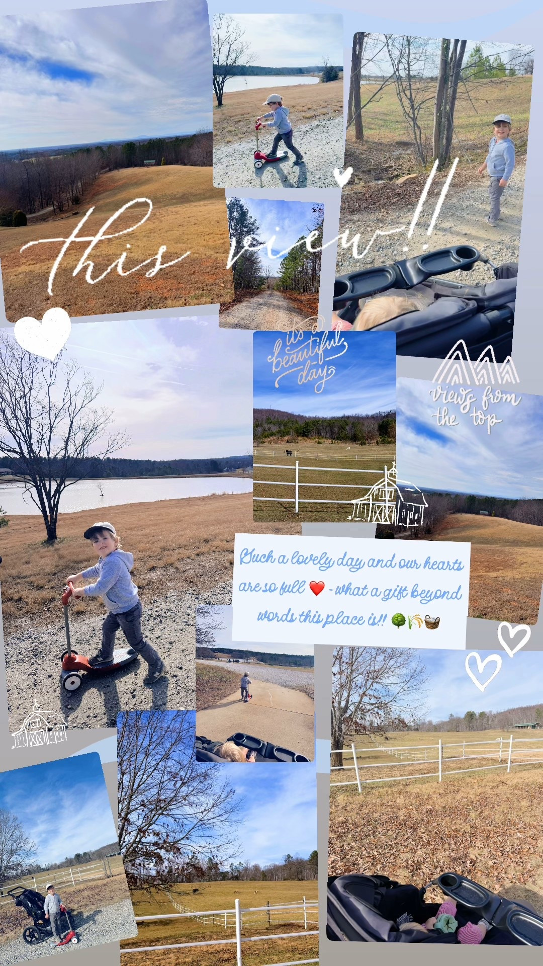 Such a lovely day and our hearts are so full ❤️ - what a gift beyond words this place is!! 🌳🌾🧺