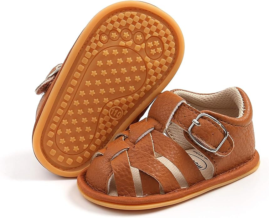 RVROVIC Baby Boys Girls Sandals Premium Infant Summer Outdoor Shoes PU Lightweight Soft Anti-Slip... | Amazon (US)