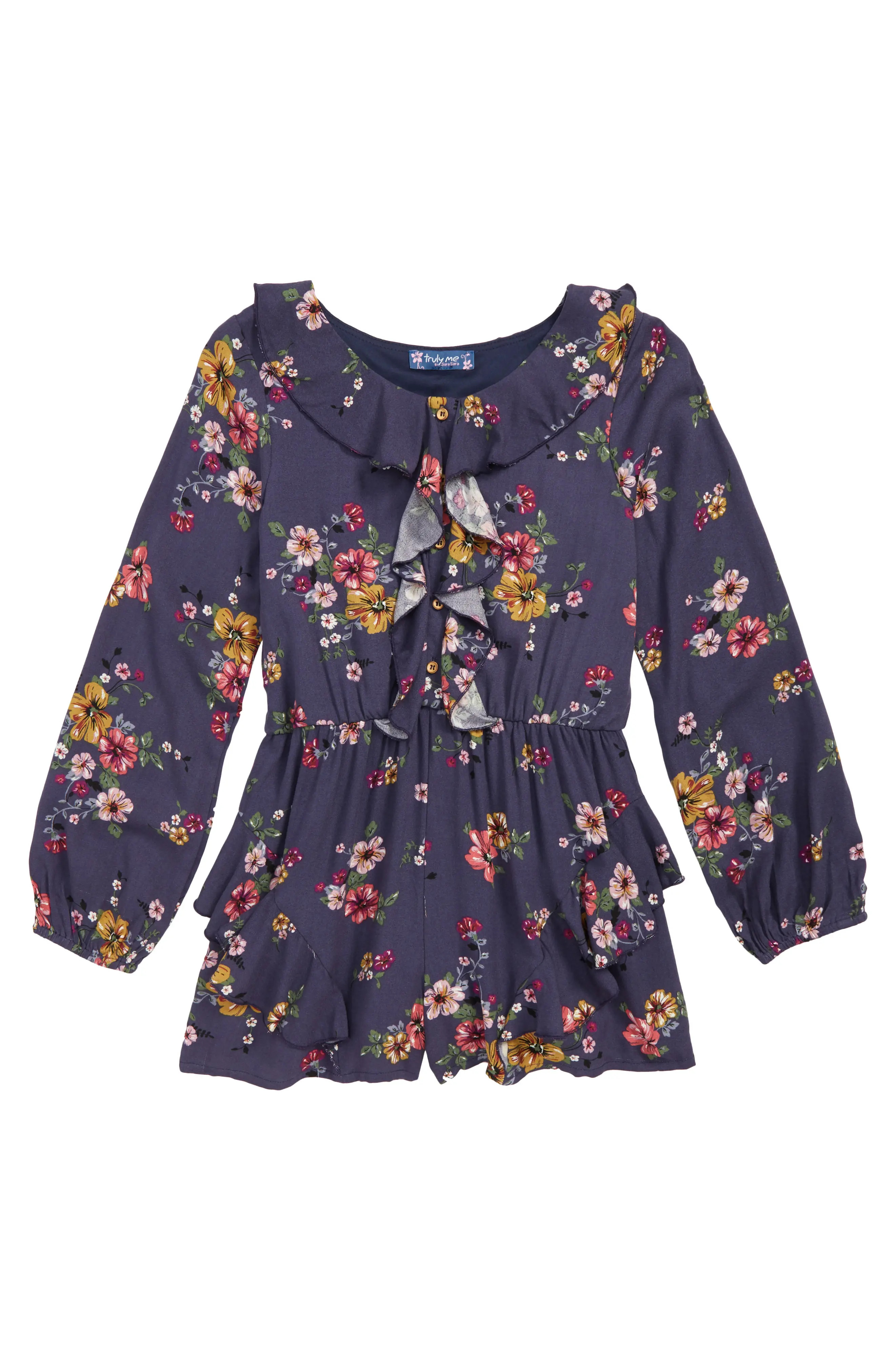 Truly Me Ruffle Romper (Big Girls) | Nordstrom