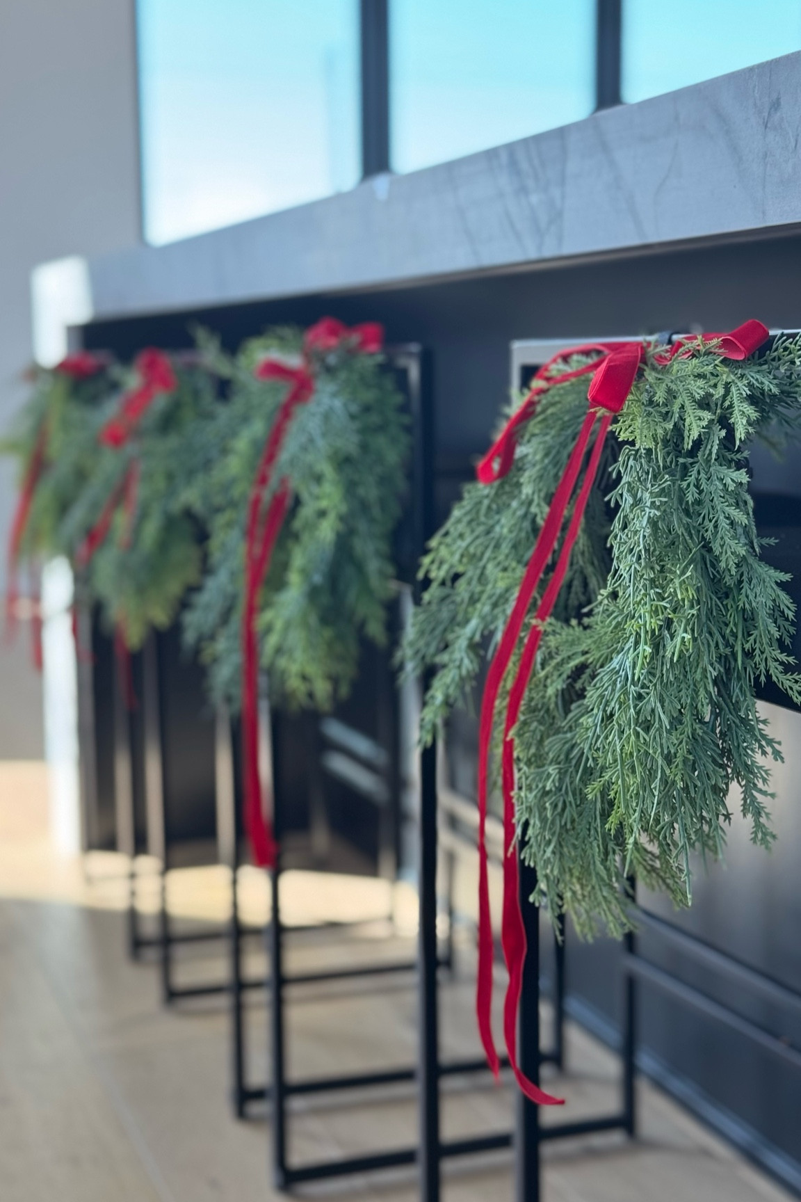 Mini wreaths with red bows on my by Crea chairs.


#LTKHome #LTKSeasonal #LTKHoliday