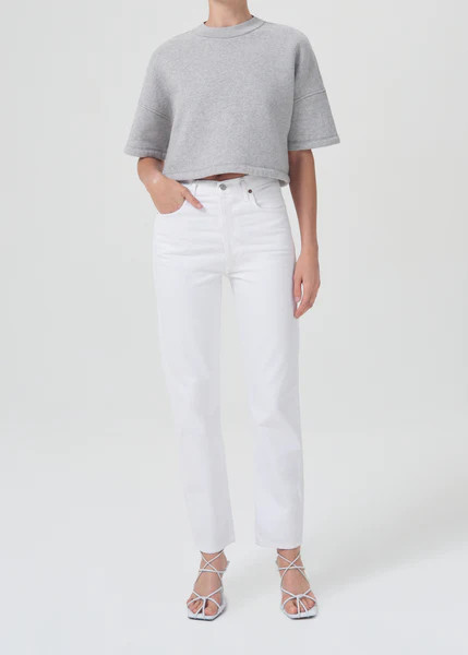 90's Pinch Waist High Rise Straight in Marshmellow | AGOLDE